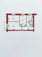 3-комнатная квартира (52м2) на продажу по адресу Каменногорск г., Ленинградское шос., 72— фото 16 из 17