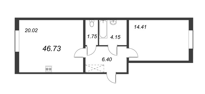 1-комнатная квартира (47м2) на продажу по адресу Ленинградское ш.— фото 1 из 4