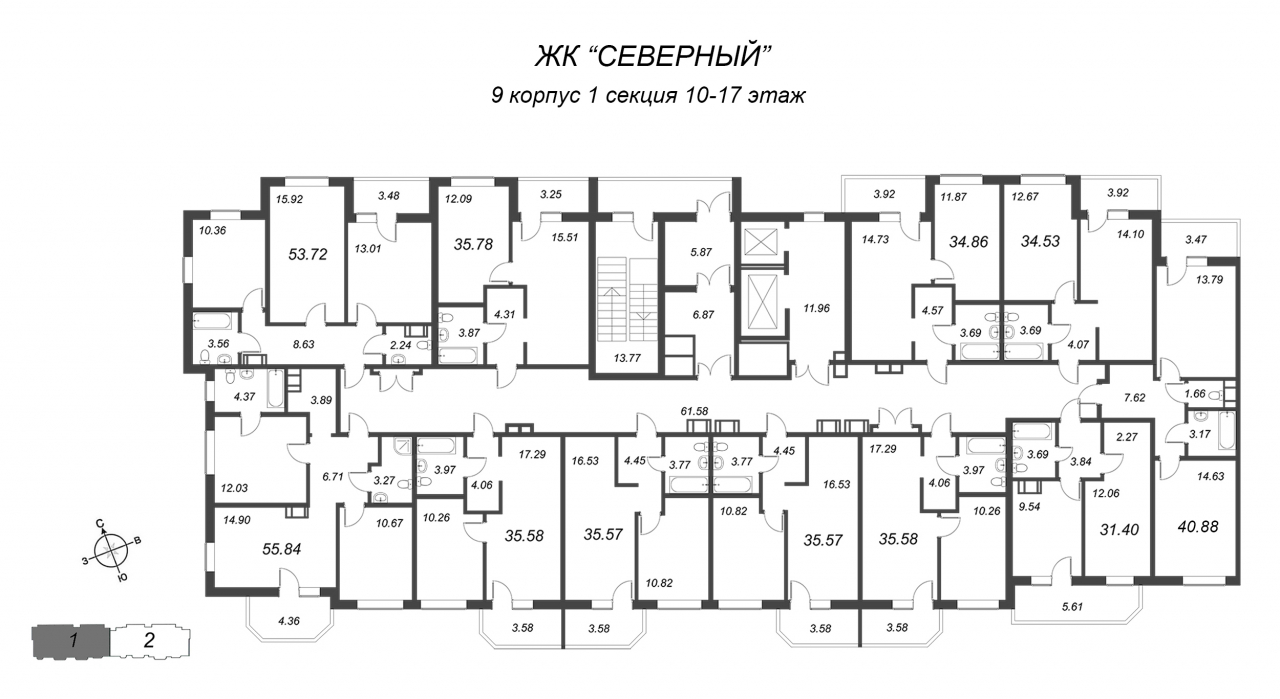 1-комнатная квартира (31м2) на продажу по адресу Шоссе в Лаврики ул.— фото 2 из 4