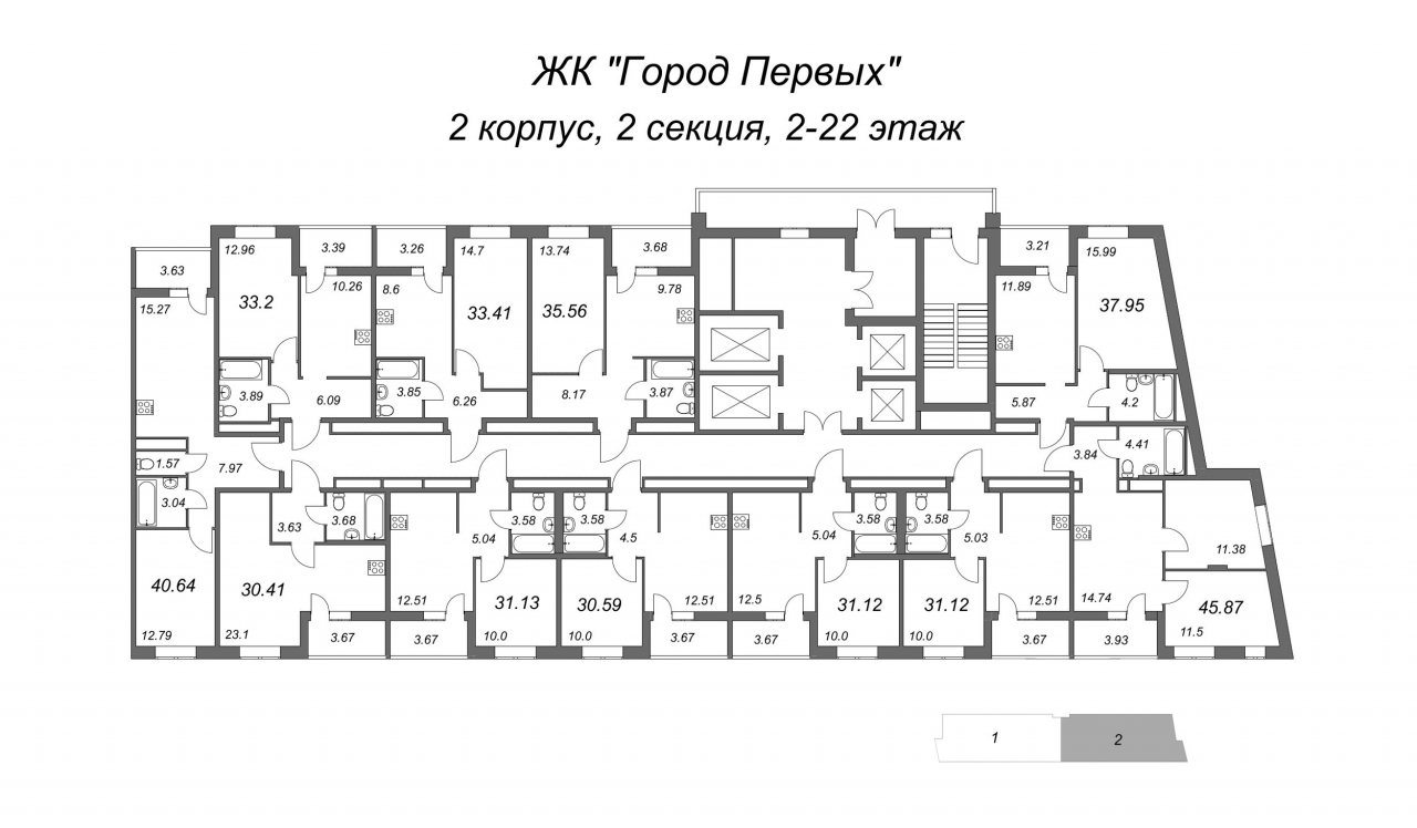 3-комнатная квартира (46м2) на продажу по адресу Покровская Дорога ул.— фото 2 из 4