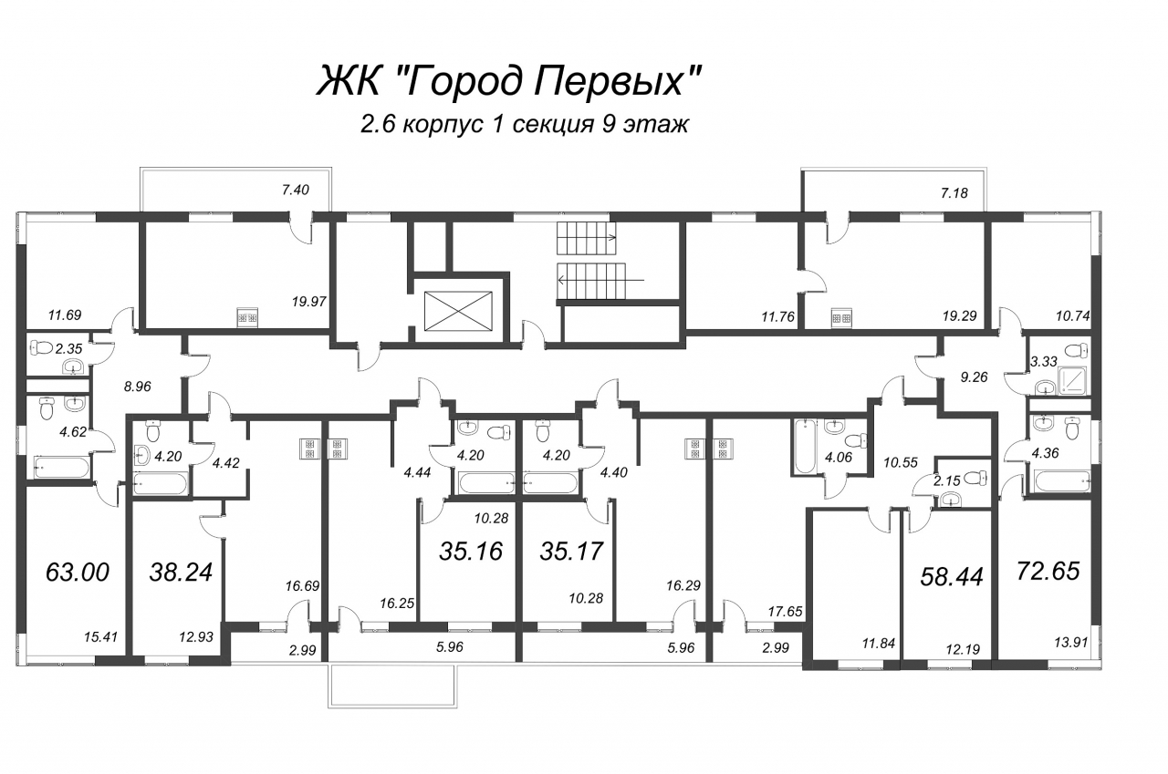 2-комнатная квартира (35м2) на продажу по адресу Покровская Дорога ул.— фото 2 из 4