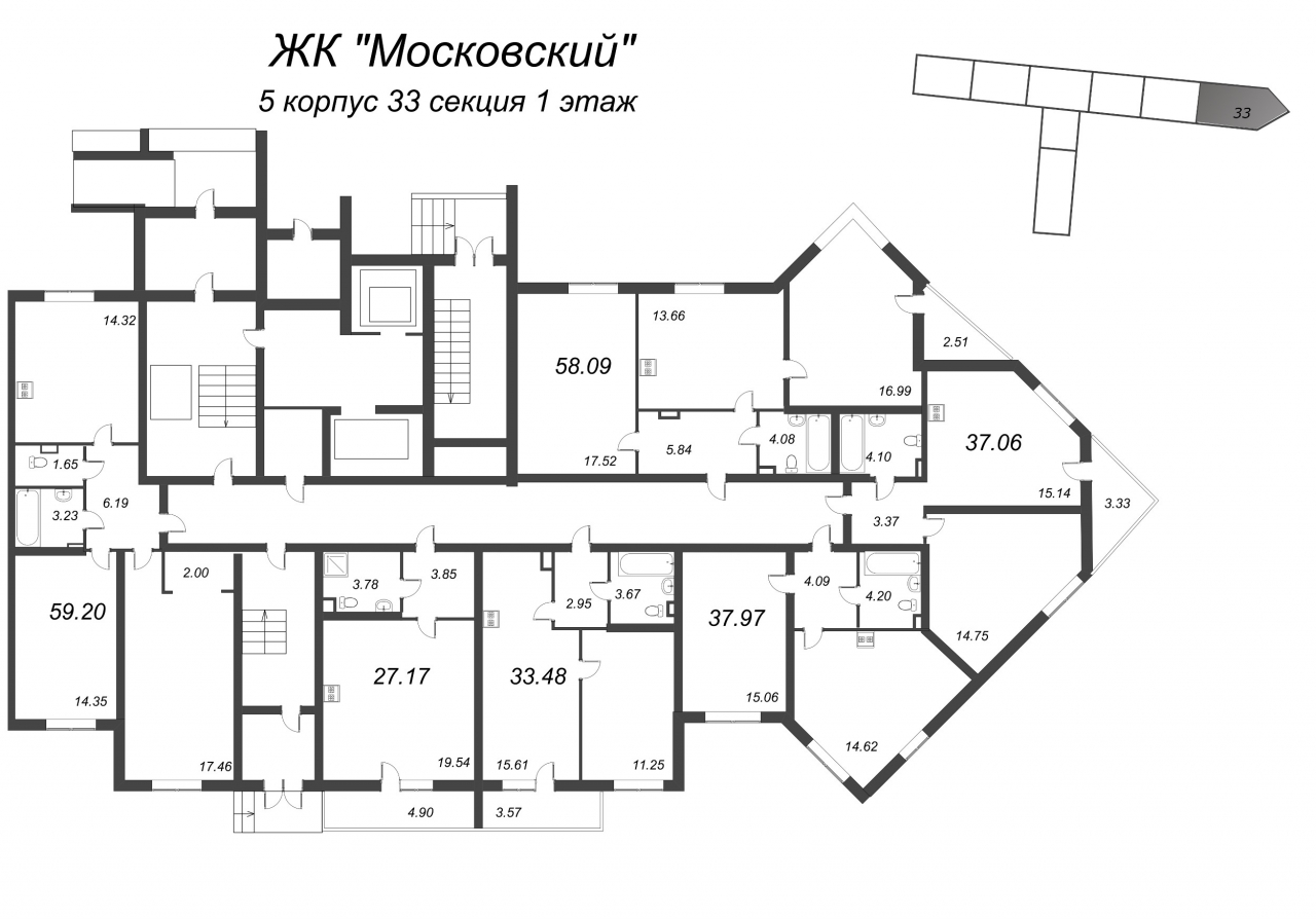 2-комнатная квартира (33м2) на продажу по адресу Пулковское ш.— фото 2 из 4