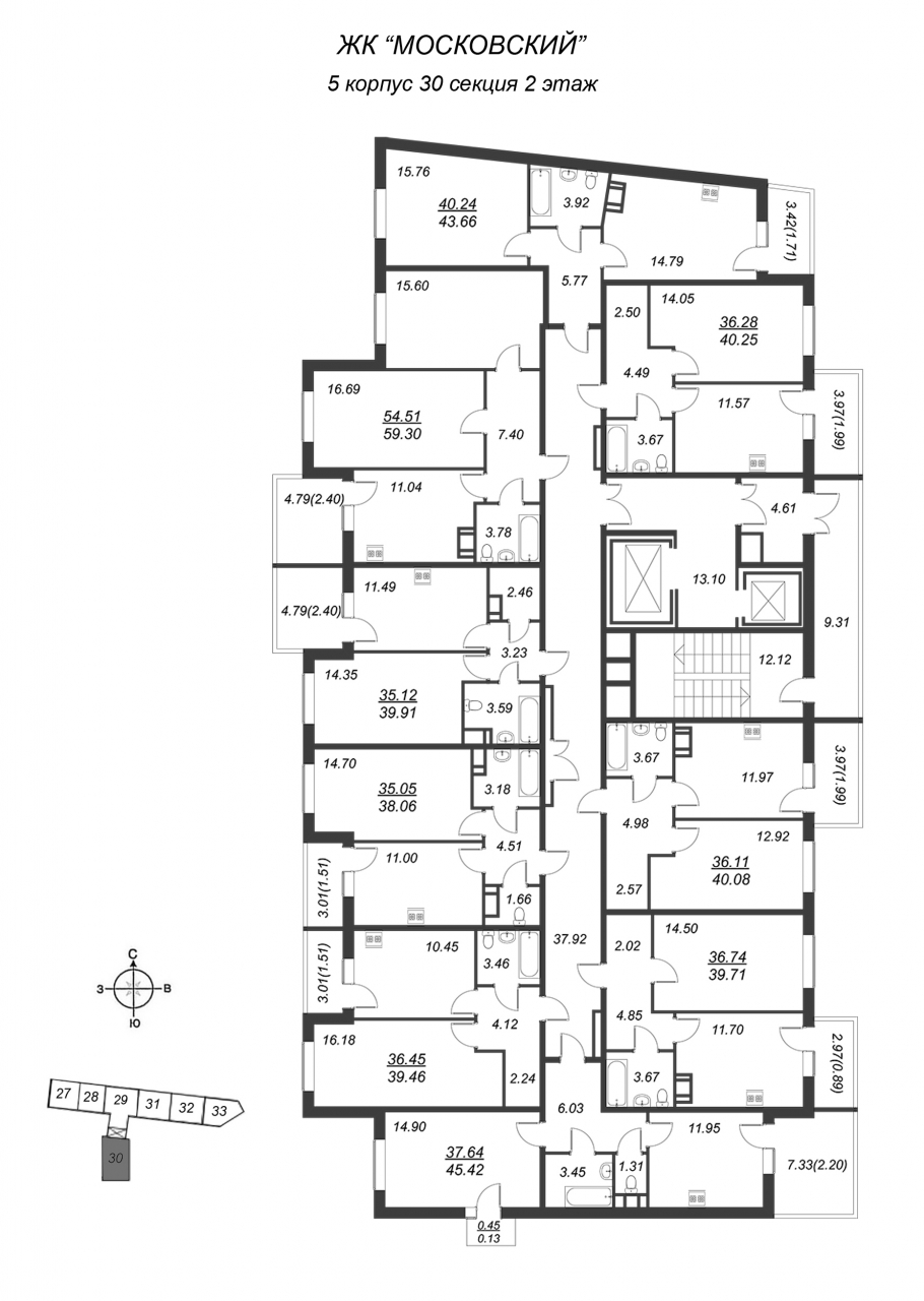 1-комнатная квартира (38м2) на продажу по адресу Пулковское ш.— фото 2 из 4