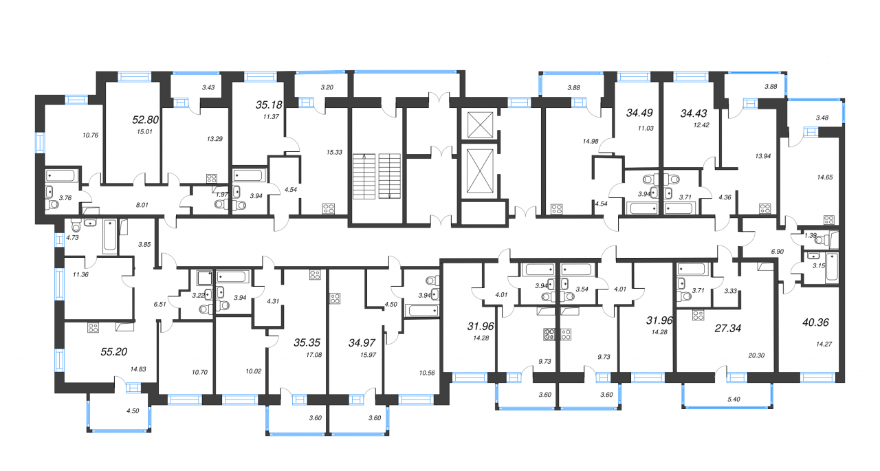 2-комнатная квартира (35м2) на продажу по адресу Шоссе в Лаврики ул.— фото 2 из 6