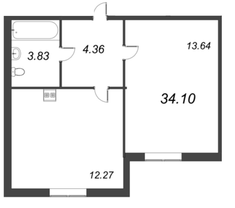 1-комнатная квартира (34м2) на продажу по адресу Воронцовский б-р— фото 1 из 4