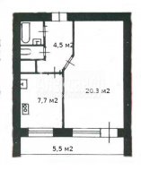 1-комнатная квартира (36м2) на продажу по адресу Славы пр., 34— фото 2 из 11