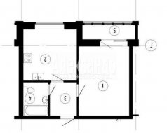 1-комнатная квартира (41м2) на продажу по адресу Обуховской Обороны просп., 70— фото 4 из 5
