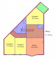 3-комнатная квартира (120м2) на продажу по адресу Шамшева ул., 14— фото 4 из 33