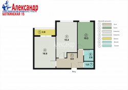 2-комнатная квартира (56м2) на продажу по адресу Богатырский просп., 30— фото 6 из 7