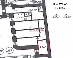 Комната в 4-комнатной квартире (75м2) на продажу по адресу Малая Посадская ул., 16— фото 10 из 11