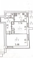 2-комнатная квартира (54м2) на продажу по адресу Софийская ул., 41— фото 15 из 20