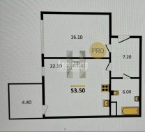 1-комнатная квартира (54м2) на продажу по адресу Измайловский бул., 4— фото 3 из 6