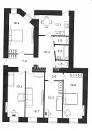 5-комнатная квартира (123м2) на продажу по адресу Спасский пер., 2/44— фото 15 из 16