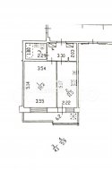 1-комнатная квартира (40м2) на продажу по адресу Юрия Гагарина просп., 75— фото 16 из 17