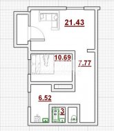 2-комнатная квартира (51м2) на продажу по адресу Софьи Ковалевской ул., 7— фото 19 из 20
