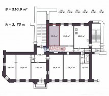 Комната в 8-комнатной квартире (211м2) на продажу по адресу Писарева ул., 18— фото 11 из 16