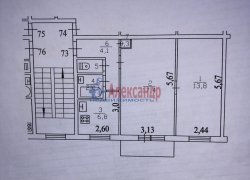 2-комнатная квартира (47м2) на продажу по адресу Сертолово г., Черная речка мкр, 12— фото 4 из 22