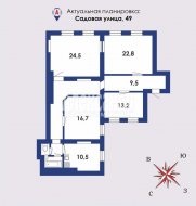 4-комнатная квартира (116м2) на продажу по адресу Садовая ул., 49— фото 28 из 29