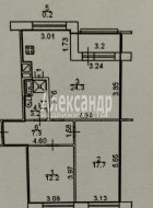 2-комнатная квартира (65м2) на продажу по адресу Суздальский просп., 3— фото 12 из 14