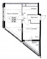 1-комнатная квартира (38м2) на продажу по адресу Глухарская ул.— фото 7 из 8