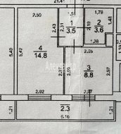 1-комнатная квартира (31м2) на продажу по адресу Мурино г., Петровский бул., 14— фото 2 из 10