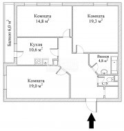 3-комнатная квартира (86м2) на продажу по адресу Тарасова ул., 6— фото 21 из 22