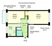 2-комнатная квартира (46м2) на продажу по адресу Гражданский просп., 126— фото 28 из 29