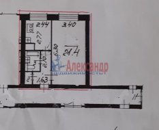 1-комнатная квартира (36м2) на продажу по адресу Дальневосточный просп., 38— фото 2 из 6