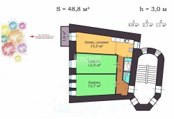 2-комнатная квартира (49м2) на продажу по адресу Пионерская ул., 46— фото 2 из 26