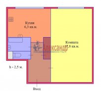 1-комнатная квартира (31м2) на продажу по адресу Черкасова ул., 6— фото 6 из 20
