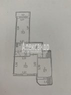 2-комнатная квартира (60м2) на продажу по адресу Сестрорецк г., Токарева ул., 13А— фото 5 из 18