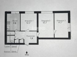 3-комнатная квартира (60м2) на продажу по адресу Учительская ул., 11— фото 3 из 15