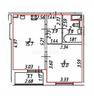1-комнатная квартира (36м2) на продажу по адресу Крыленко ул., 6— фото 8 из 12