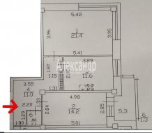 2-комнатная квартира (64м2) на продажу по адресу Октябрьская наб., 126— фото 32 из 33
