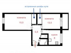 2-комнатная квартира (45м2) на продажу по адресу Дыбенко ул., 27— фото 8 из 20