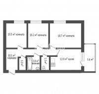 3-комнатная квартира (66м2) на продажу по адресу Колпино г., Понтонная ул., 9— фото 15 из 18