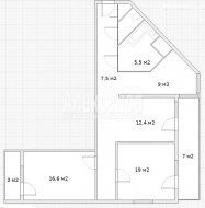 3-комнатная квартира (75м2) на продажу по адресу Стачек просп., 87— фото 23 из 24