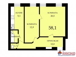 2-комнатная квартира (58м2) на продажу по адресу 6-я линия В.О., 47— фото 27 из 30
