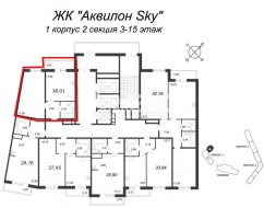 1-комнатная квартира (36м2) на продажу по адресу Русановская ул., 20— фото 3 из 4