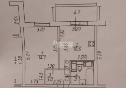 1-комнатная квартира (31м2) на продажу по адресу Мурино г., Ручьевский просп., 9— фото 13 из 14