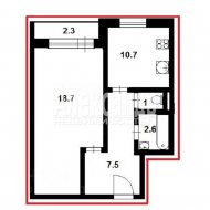 1-комнатная квартира (40м2) на продажу по адресу Шушары пос., Пушкинская ул., 36— фото 17 из 18