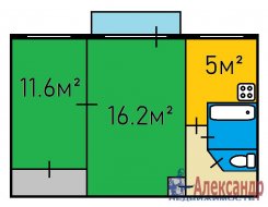 2-комнатная квартира (44м2) на продажу по адресу Тореза просп., 92— фото 11 из 12