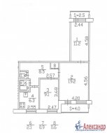 3-комнатная квартира (58м2) на продажу по адресу Шушары пос., Школьная ул., 28— фото 12 из 15