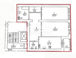 2-комнатная квартира (98м2) на продажу по адресу Нейшлотский пер., 11— фото 20 из 21