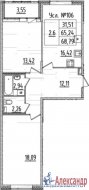 2-комнатная квартира (65м2) на продажу по адресу Белоостровская ул., 14— фото 2 из 7