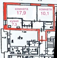 2-комнатная квартира (42м2) на продажу по адресу Ветеранов просп., 2— фото 4 из 20