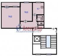 2-комнатная квартира (47м2) на продажу по адресу Сертолово г., Центральная ул., 6— фото 14 из 16