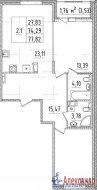2-комнатная квартира (74м2) на продажу по адресу Белоостровская ул., 10— фото 2 из 7