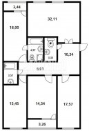 4-комнатная квартира (126м2) на продажу по адресу Среднерогатская ул., 13— фото 2 из 19