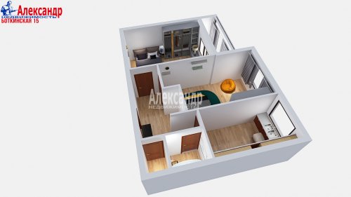 2-комнатная квартира (56м2) на продажу по адресу Богатырский просп., 30— фото 1 из 7